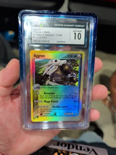 The Pokémon Company Pokémon TCG Aggron 1/109 Reverse Holo CGC 10 EN 2003