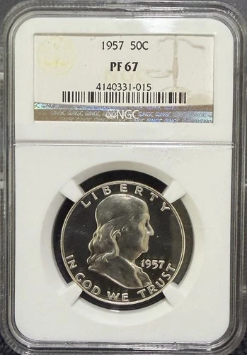 1957-P Franklin Half Dollar Proof — photo from another recent sale