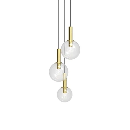 Sonneman 3763 Bubbles 3 Light 20"W Multi Light Pendant - Brass - Picture 1 of 4