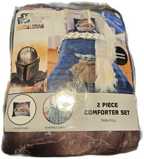 MANDALORIAN Star Wars GROGU 2 Piece Twin Full Comforter Set Reversible NEW