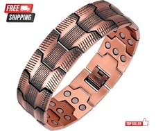 Copper Bracelet for Men, 3X Ultra Strength Magnetic Bracelets, 69.99 Pure Coppe