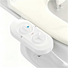 Ultra-Slim Bidet Attachment for Toilet,Retractable Dual Nozzles Frontal  Rea...