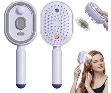2026 Electric Spray Hair Brush Air Cushion Massage Comb Anti-Static Purple