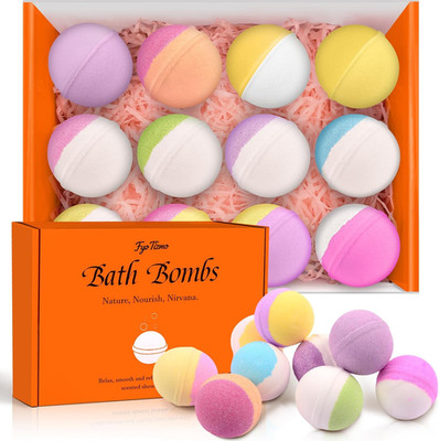 Bath Bombs for Women, 12 Pack Handmade Natural Fizzies Bath Bombs with 12 Unique