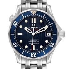 Omega Seamaster Midsize 36 Steel Blue Dial Mens Watch 2222.80.00