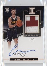 2022 Impeccable Elegance Rookie Jersey Holo Silver /25 Christian Braun Auto 6m7