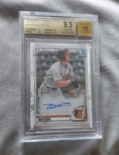 Zach Watson 2020 Bowman Chrome Prospects Auto 1st Bowman