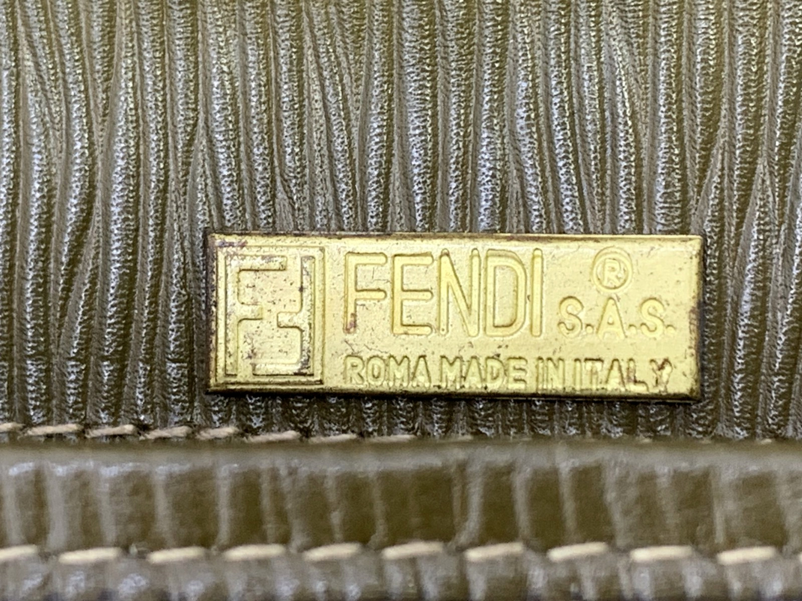 Fendi Vintage Crossbody Shoulder Bag Purse Zucca pattern Canvas Brown Authentic thumbnail 21