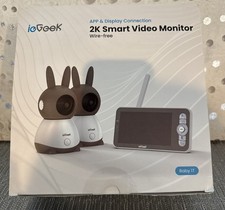 iegeek 2K Smart Video Baby Monitor, 2 Cameras 5" FHD Screen, 360 PTZ, Phone APP