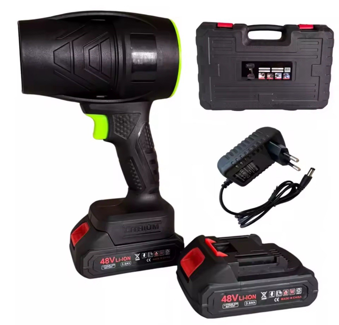 Soffiatore Aria a Batteria 48V Valigetta 2 Batterie Ricaricabili