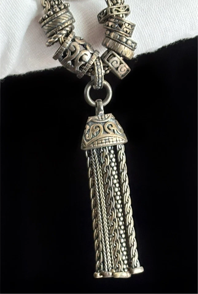 Collar Silpada Borla Recogida .925 Plata de Ley N2305 RARO DIFÍCIL DE ENCONTRAR Ornado Foto 3 de 4