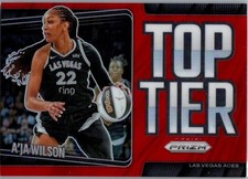2025 Panini Prizm WNBA A'Ja Wilson #2 Red Top Tier /99 Las Vegas Aces