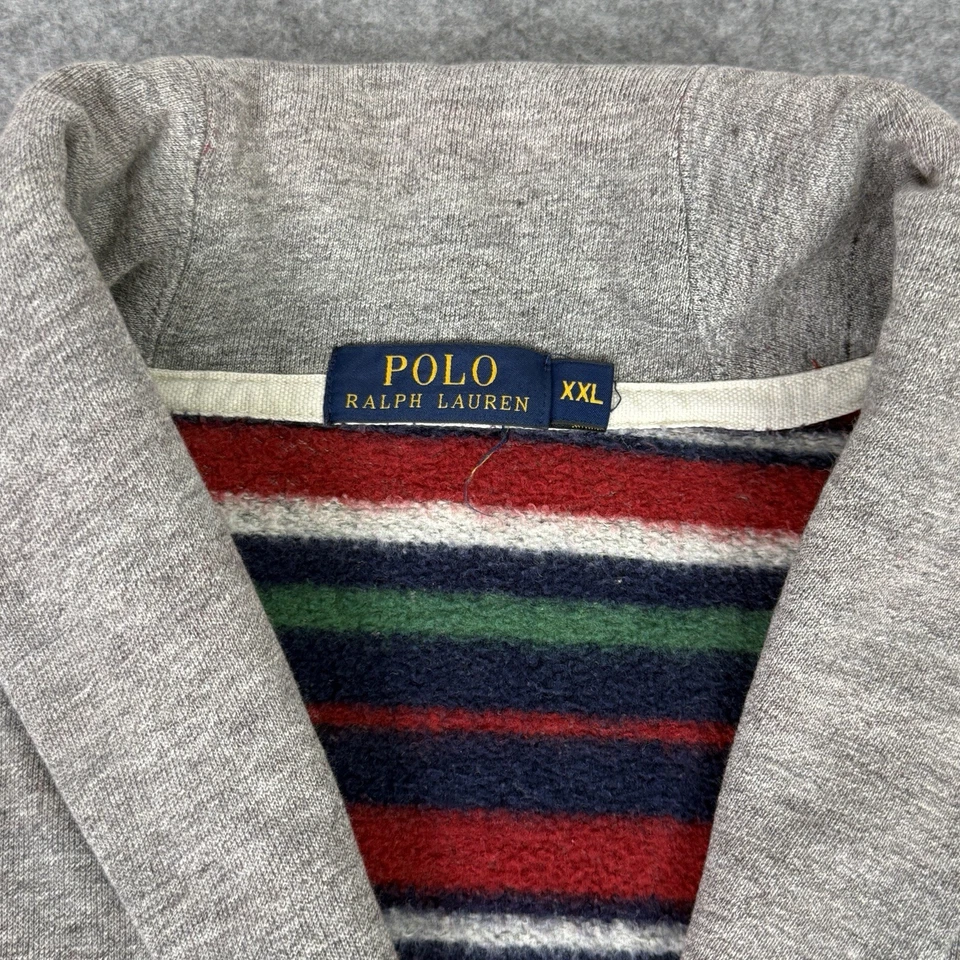 Polo Ralph Lauren Cardigan Mens XXL Grey Aztec Utility Navajo Sportsman Sweater - Image 4 of 4