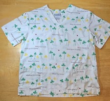 Natural Uniform Irish Clover Scrubs, Snap,SMALL, 5 ship, Each add. item 1 ship