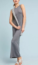 Anthropologie Maxi Dress by Sen - NWT Size Small Gray Sleeveless