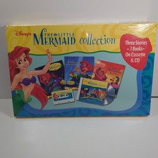 Disney Little Mermaid Collection Triple Story Pack 3 Books CD & Cassette Tape