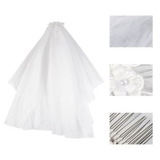  Wedding Dress Bride Veil Bridal Decor Velo Bianco Sposa Corto Abito