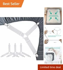 Heavy Duty Bed Sheet Clips - Advanced Adjustable Triangle Holders for Secure Fit
