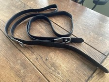 Black Quality English Kent & Masters Bonded Non Stretch Stirrup  Leathers - 54”