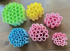 Vintage 118 Plastic Multi-Color /Size Lot Of Goody Hair Curler Rollers Snap-On
