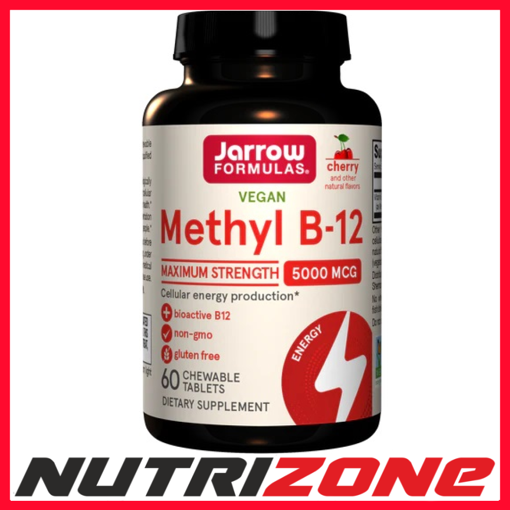 Jarrow Formulas Methyl B-12 5000mcg (Cherry) - 60 vegan chewable tabs