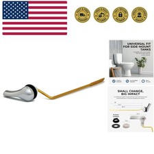 Universal Toilet Tank Flush Lever, Chrome Finish Handle with Metal Nut, Fits ...