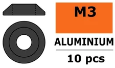 GForce - GUN METAL WASHERS 10pcs M3 FOR ROUND HEAD SCREWS M3