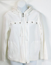 WOMANS WHITE ZIP UP JACKET
