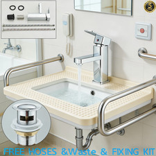 Waterfall Basin Sink Mixer Tap Monobloc Bathroom Single Lever Cloakroom Faucet