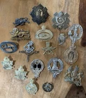 Job Lot Of 18 Cap Badges Military Kings Crown WW2 Canada Scottish Clan Ghurka