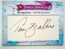Tom Brookens MLB Cut Signature 2024 Historical Autographs Famous Americans