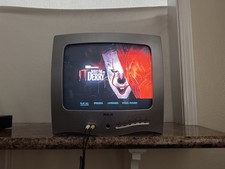 RCA E13320 13" CRT TV Retro Gaming Television Front AV Inputs Tested Working