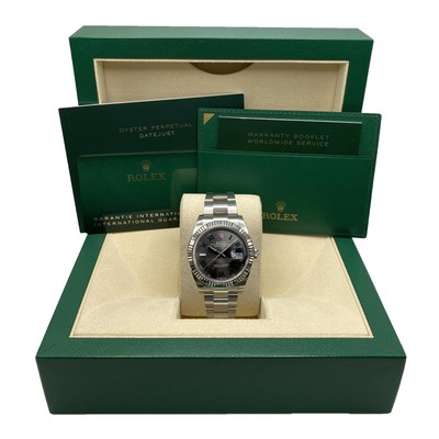 Rolex Datejust 126234 Oyster Stahl Wimbledon Zifferblatt Automatik Uhr B&P 2023