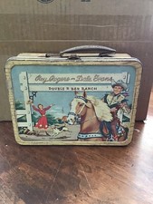 ROY ROGERS and DALE EVANS DOUBLE R BAR RANCH LUNCHBOX w/ THERMOS CORK 50s
