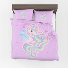 Unicorn Duvet Cover or Comforter pink bedding twin kids unicorn children