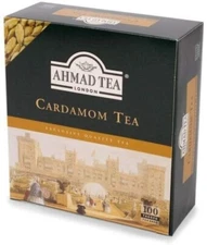 Ahmad Tea Cardamom- Exclusive Quality Caffeinated Black Tea  -100 teabags