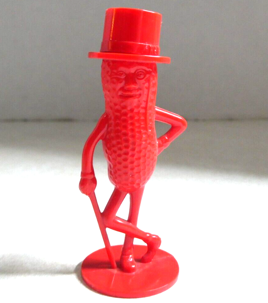 Vintage Planter's Mr Peanut Red Plastic Top Loading Salt OR Pepper