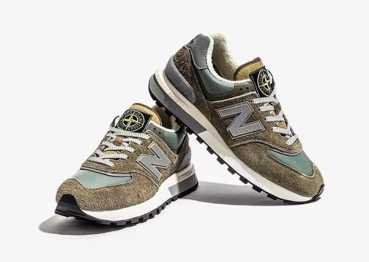 Size 9.5 - New Balance 574 Legacy x Stone Island Low Steel Blue 
