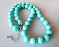 Beautiful 10mm Blue South Sea Shell Pearl Round Beads Necklace 18"