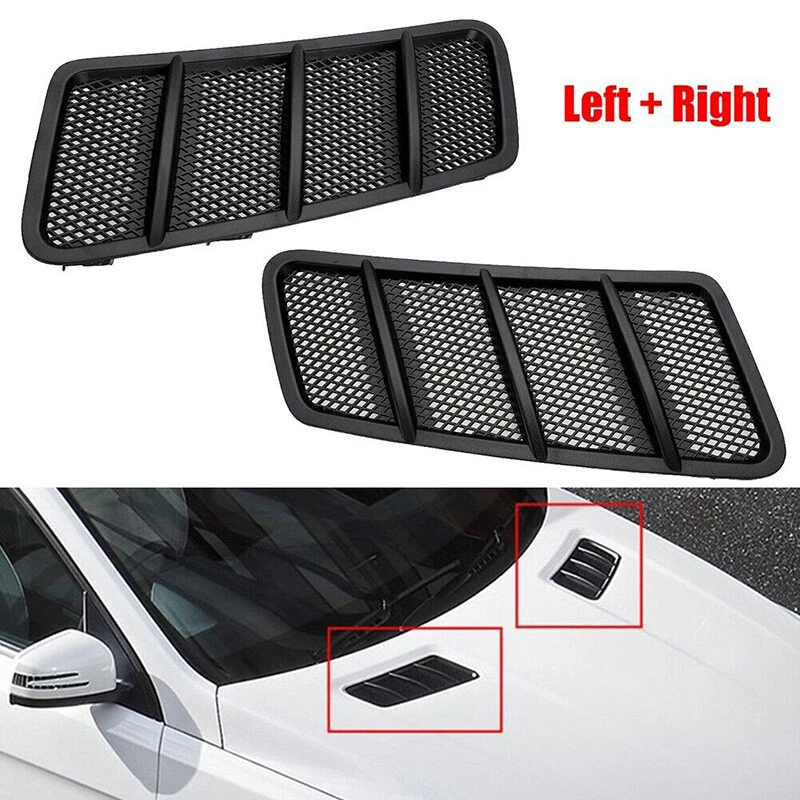 Un par de cubiertas de ventilación del capó delantero rejilla de aire malla para Mercedes W166 GL/GLE/GLS Foto 3 de 4