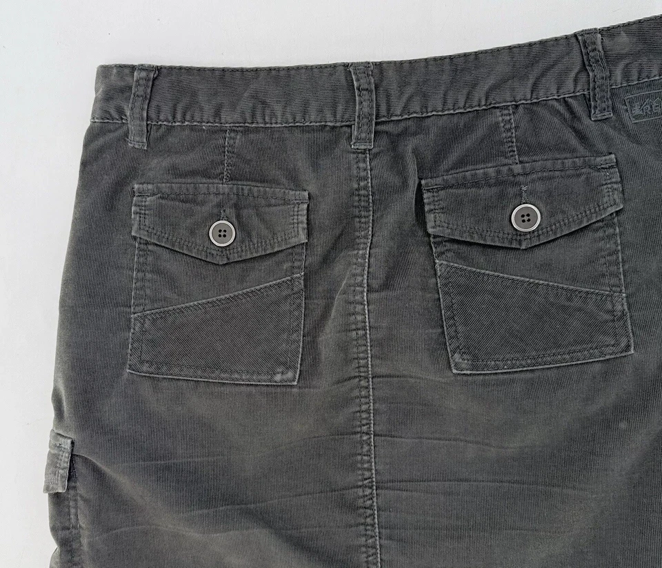 Falda de bolsillo cargo de pana gris para mujer REI talla 6 Gorpcore Foto 4 de 4