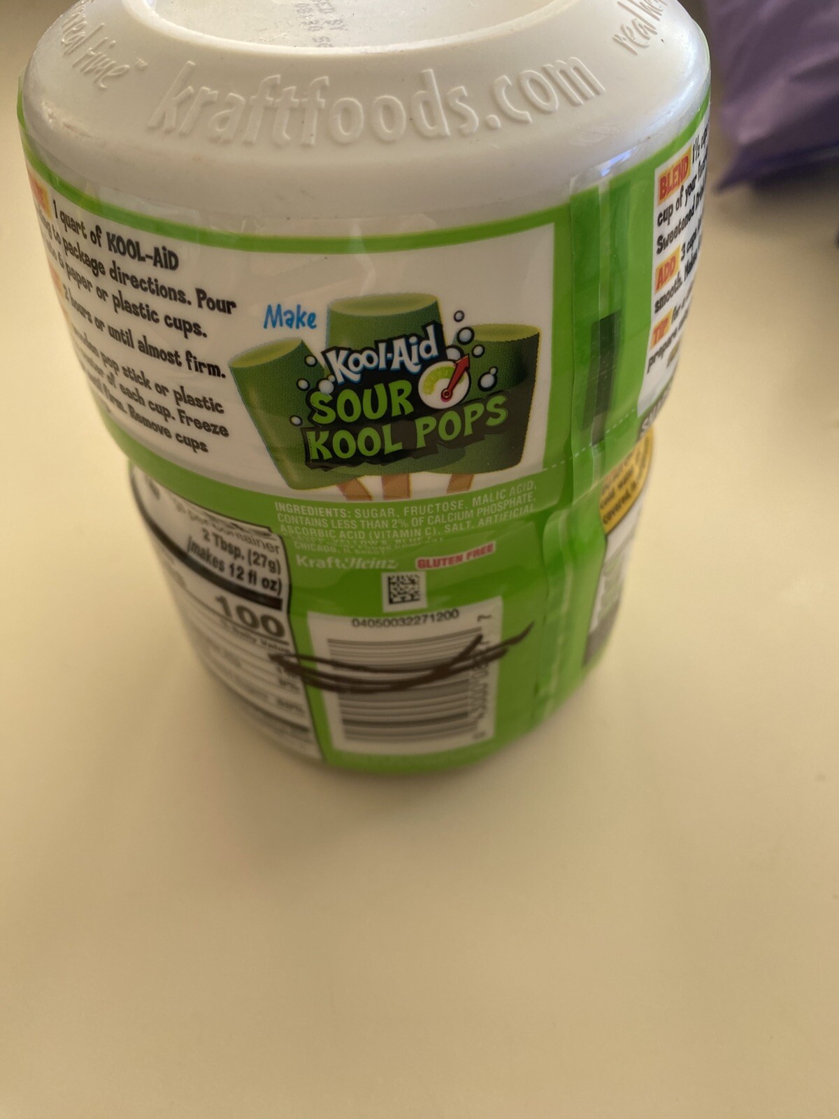 Kool-Aid Sour Green Apple Flavored Powdered Drink Mix (19 Oz Canister) Read