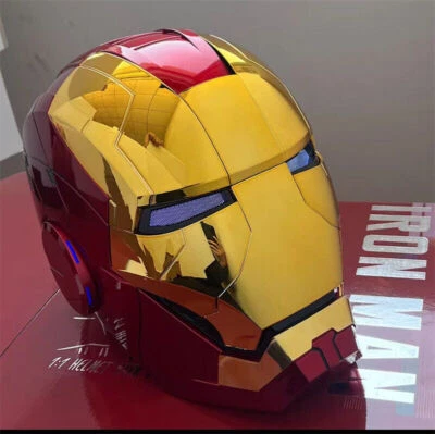 MARKENLOS AutoKing Gold Iron Man MK5 Helm Elektronische Voice Activated Open&Close Maske