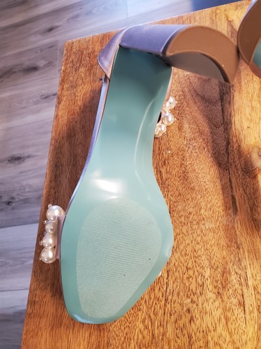 Tacones Betsey Johnson Cuentas Perlas Talla 8.5 Nuevos Sin Caja 4" Tacón Tan Hermoso - Imagen 7 de 8