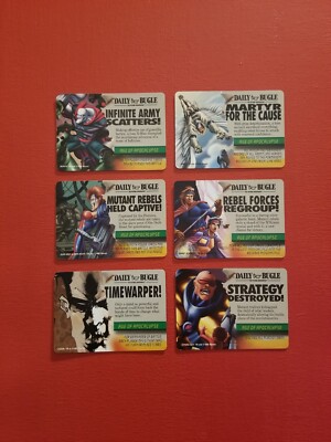 FLEER MARVEL OVERPOWER - AGE OF APOCALYPSE -  EVENT CARD LOT OF 6 DIFFERENT
