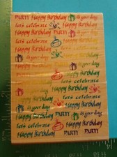 BIRTHDAY Saying BACKGROUND Rubber Stamp 1