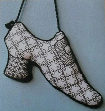 Blackwork Footwork Fob - by Nostalgic Needle