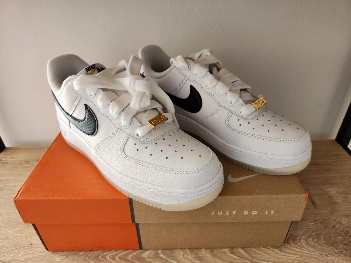 Nike WMNS Air Force 1 '07 Bronx Origins White Black Gold DX2307-100 Women's 8