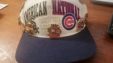 RARE Cubs Vs Sox Cross-Town Classic HAT WITH 8 PINS  ALL DIFFERENT YEARS