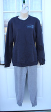 Puma Blue Sweatshirt  Jogger Sweatpants Gray Size MEDIUM 2 Piece Set Unisex 